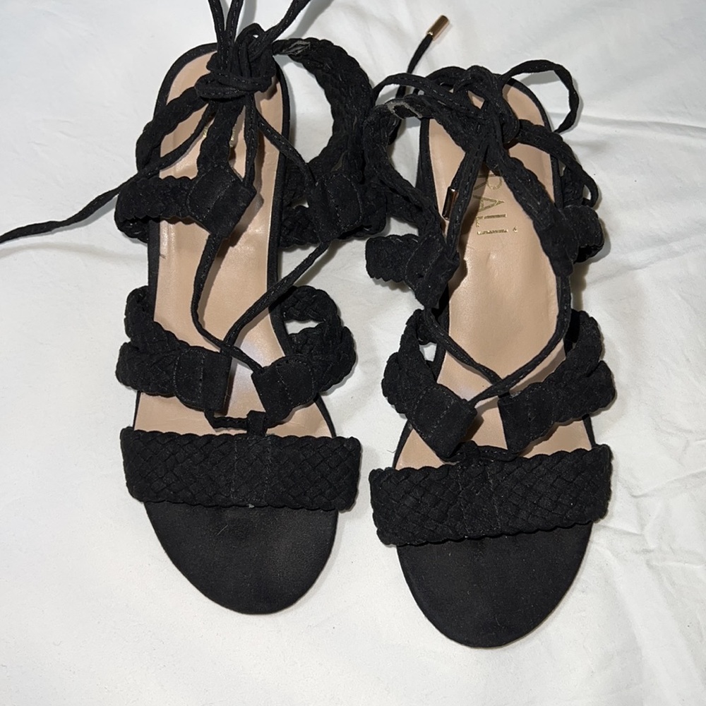 Suede Mid heel Strappy Sandals